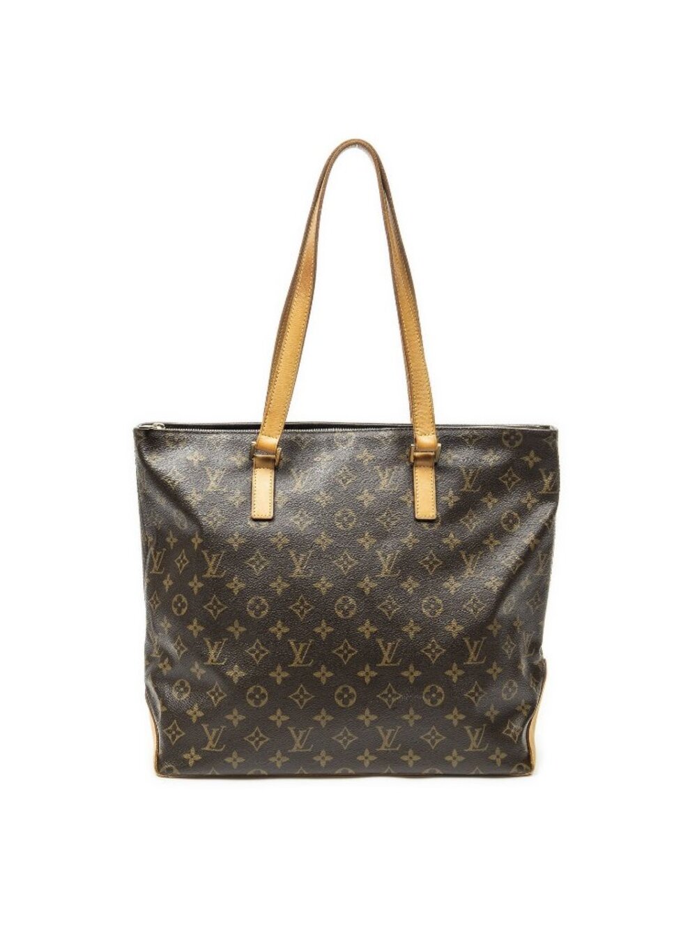 Louis Vuitton Cabas Mezzo Brown Monogram Canvas Tote Bag